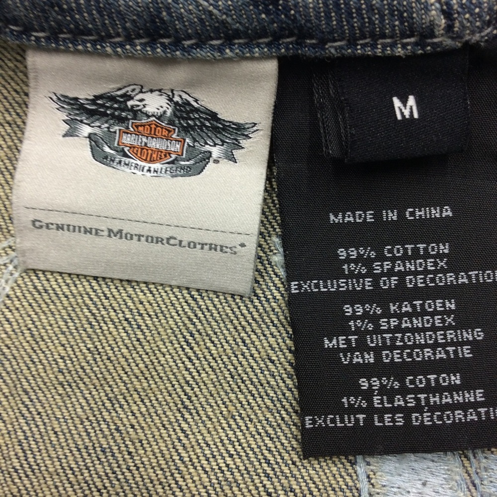 Harley Davidson Medium Denim Vest - Picture 15 of 16